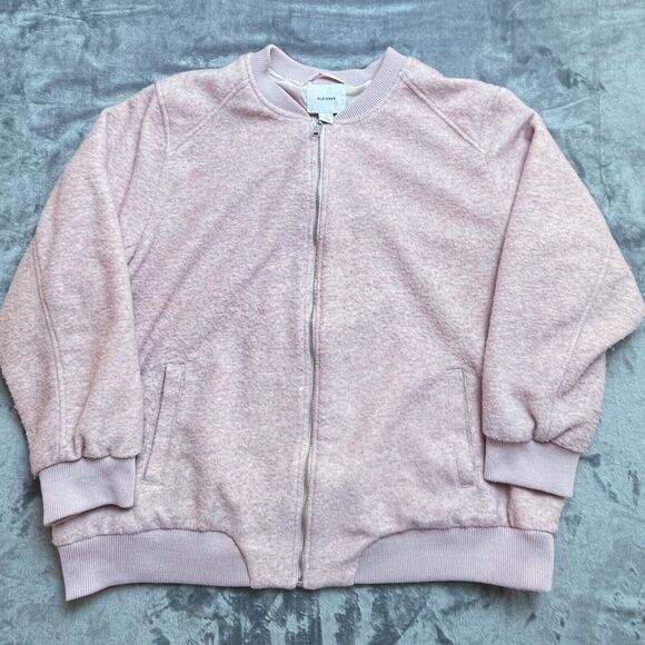 Old Navy Coat Womens Plus 3XL Pink Jacket Cozy Warm Bomber Preppy Girly - Picture 1 of 6